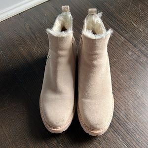 Women's Cream Ankle Boots